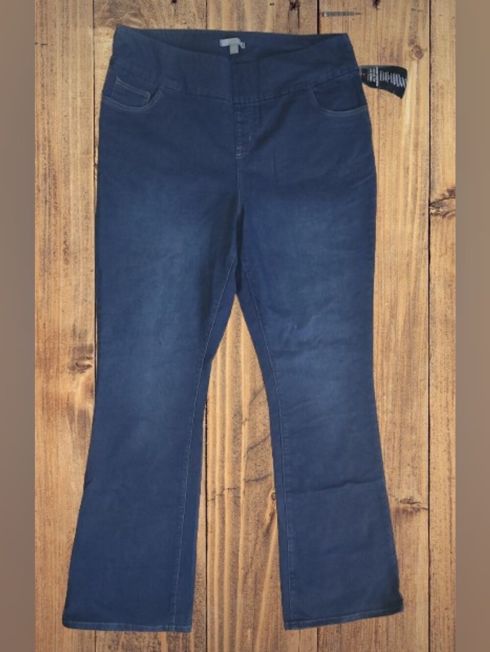 Woman Within Jeans, Size 20W Tall, NWT, Dark Boot Cut, Pull-on